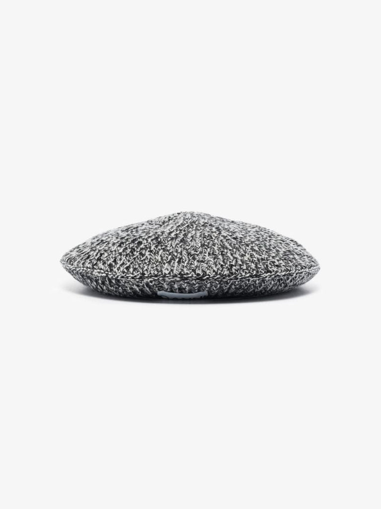 Grey Recycled Knit Beret