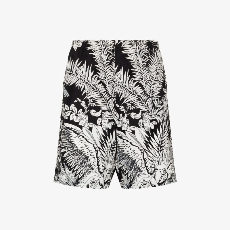 White Printed Swim Shorts