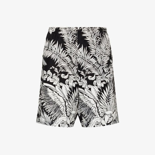 White Printed Swim Shorts