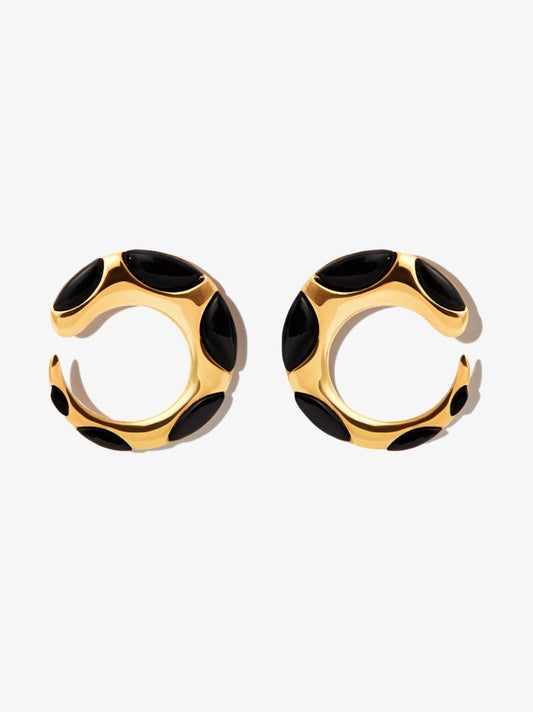 Gold Vermeil Khartoum Onyx Stud Earrings