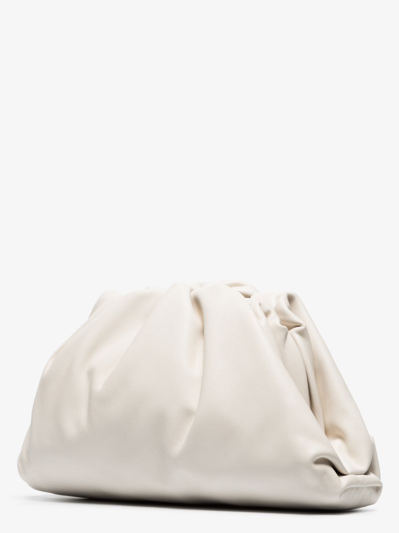 White Teen Pouch Leather Clutch Bag