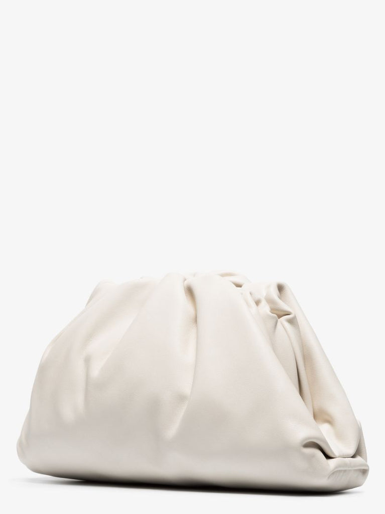 White Teen Pouch Leather Clutch Bag