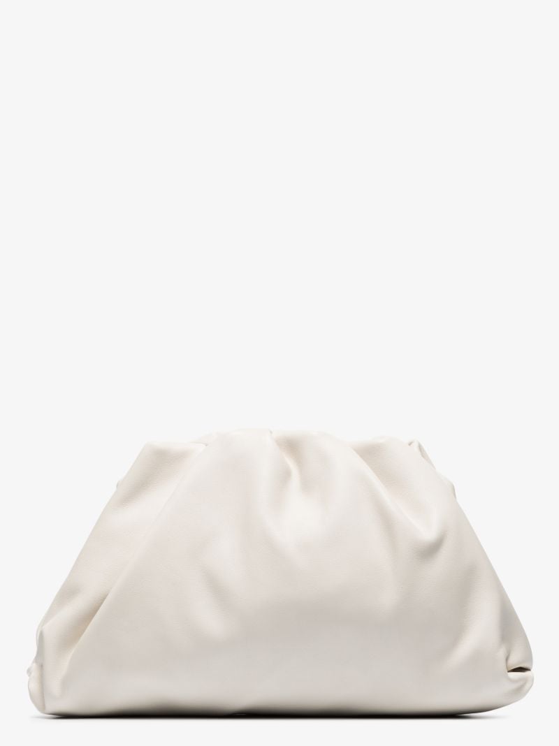 White Teen Pouch Leather Clutch Bag