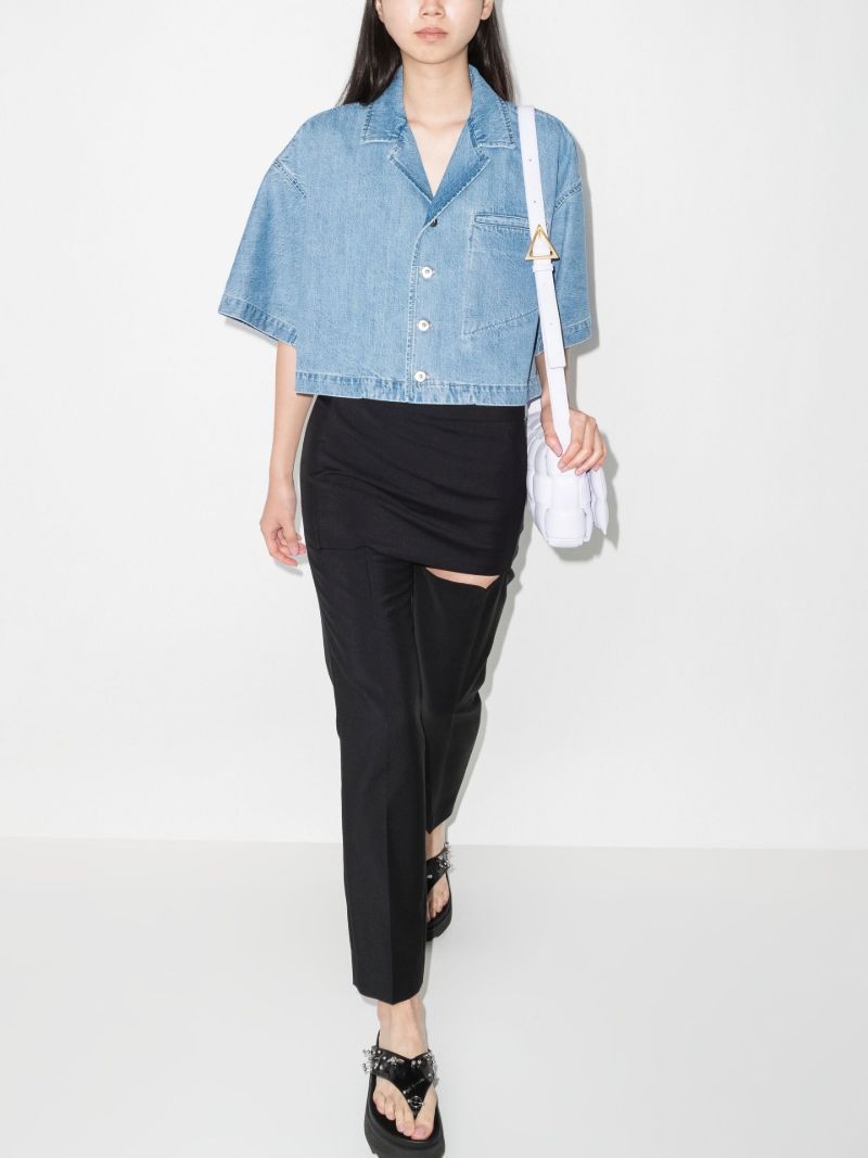 Cropped Denim Shirt