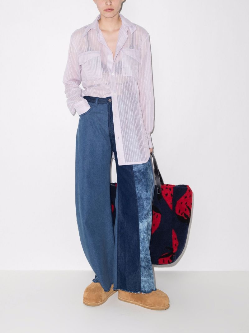 Panelled Wide Leg Jeans