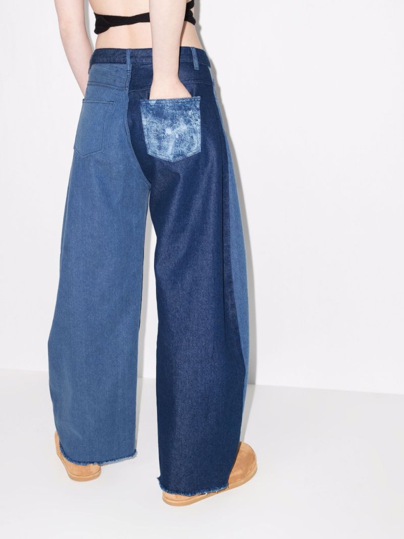 Panelled Wide Leg Jeans
