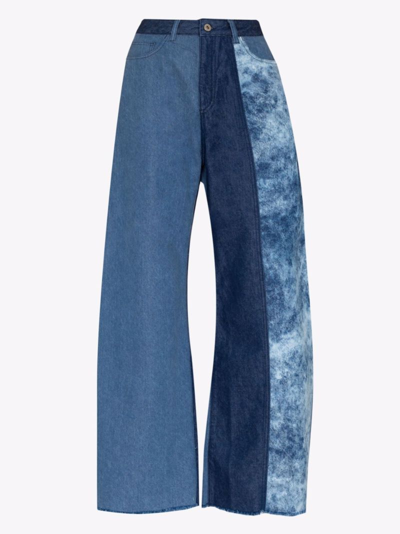 Panelled Wide Leg Jeans