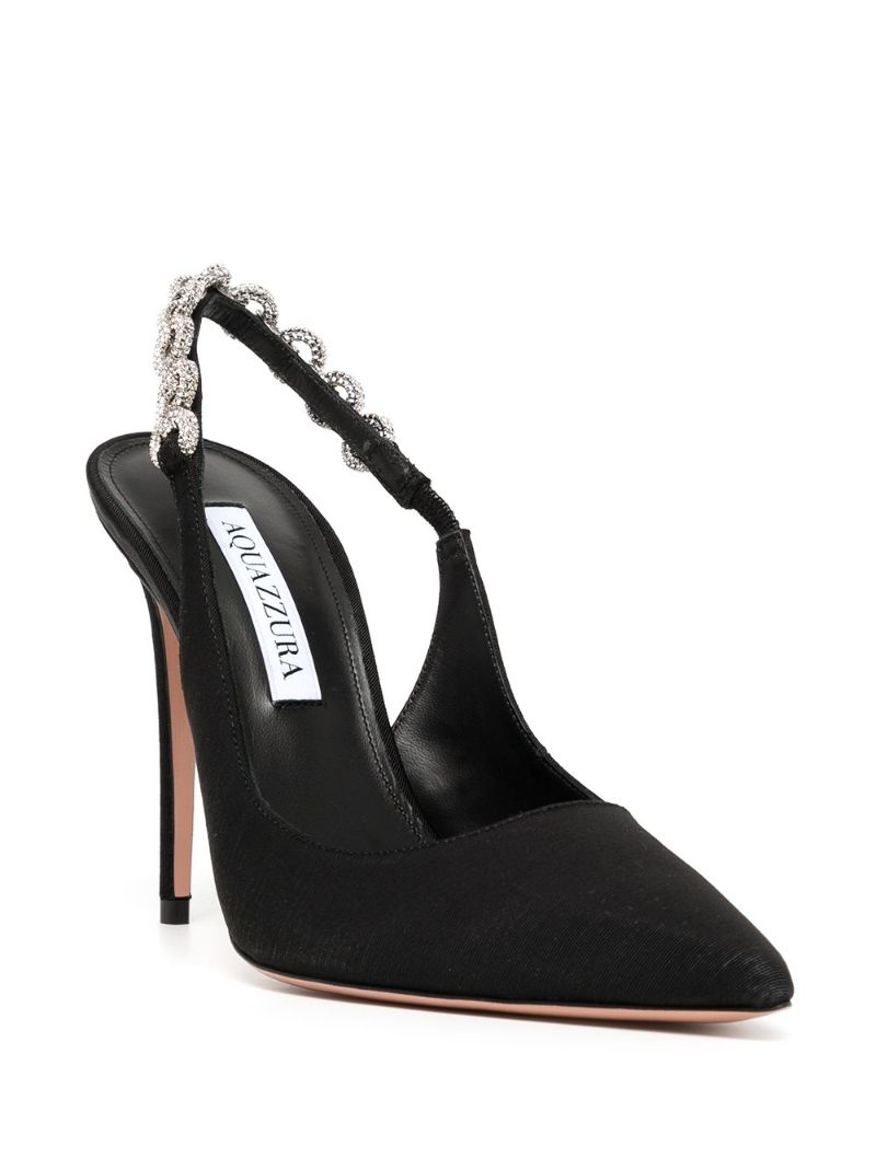 Black Love Link 105 Silk Pumps
