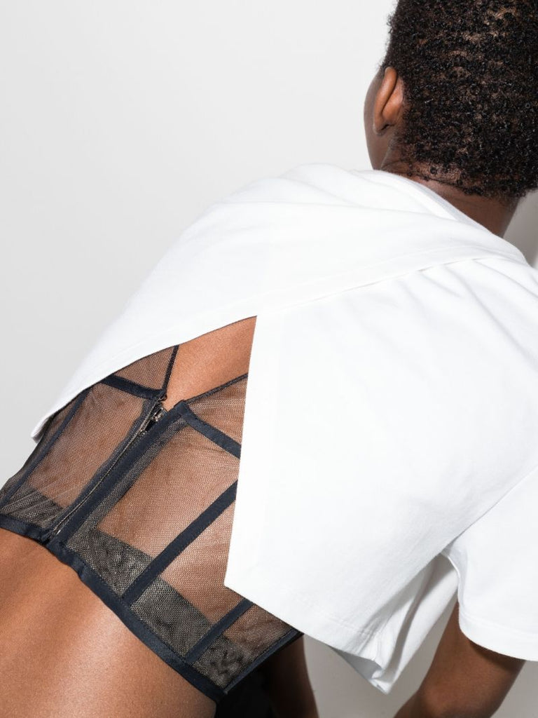 Cropped Corset Cotton T-shirt