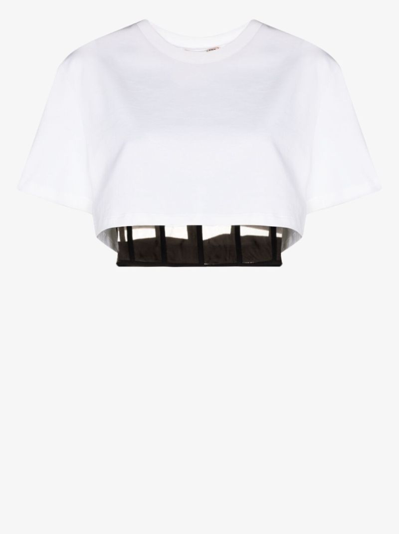 Cropped Corset Cotton T-shirt
