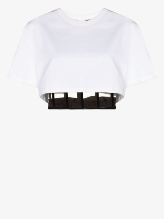 Cropped Corset Cotton T-shirt