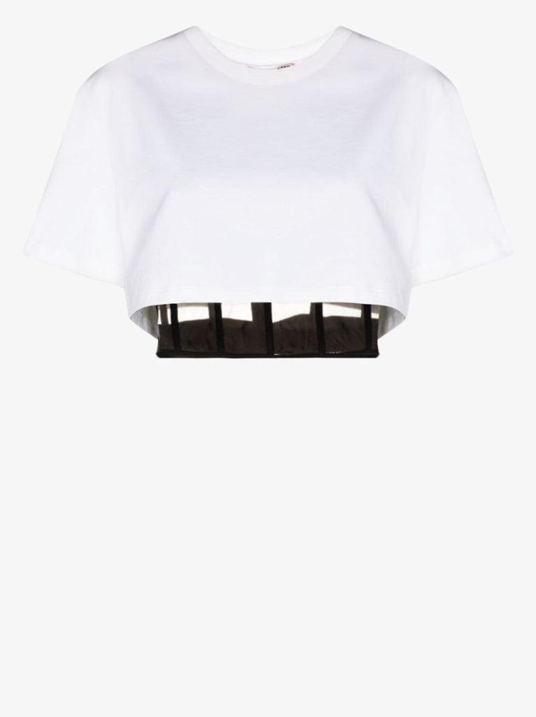 Cropped Corset Cotton T-shirt