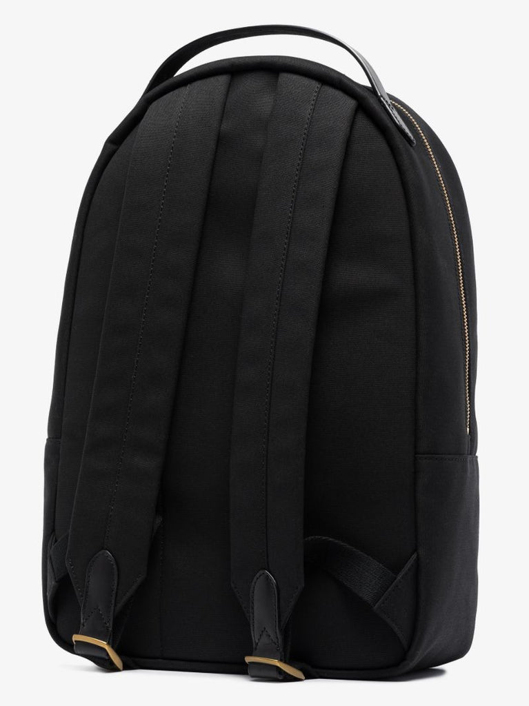 Black Logo Canvas Backpack