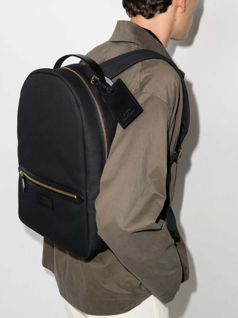 Black Logo Canvas Backpack