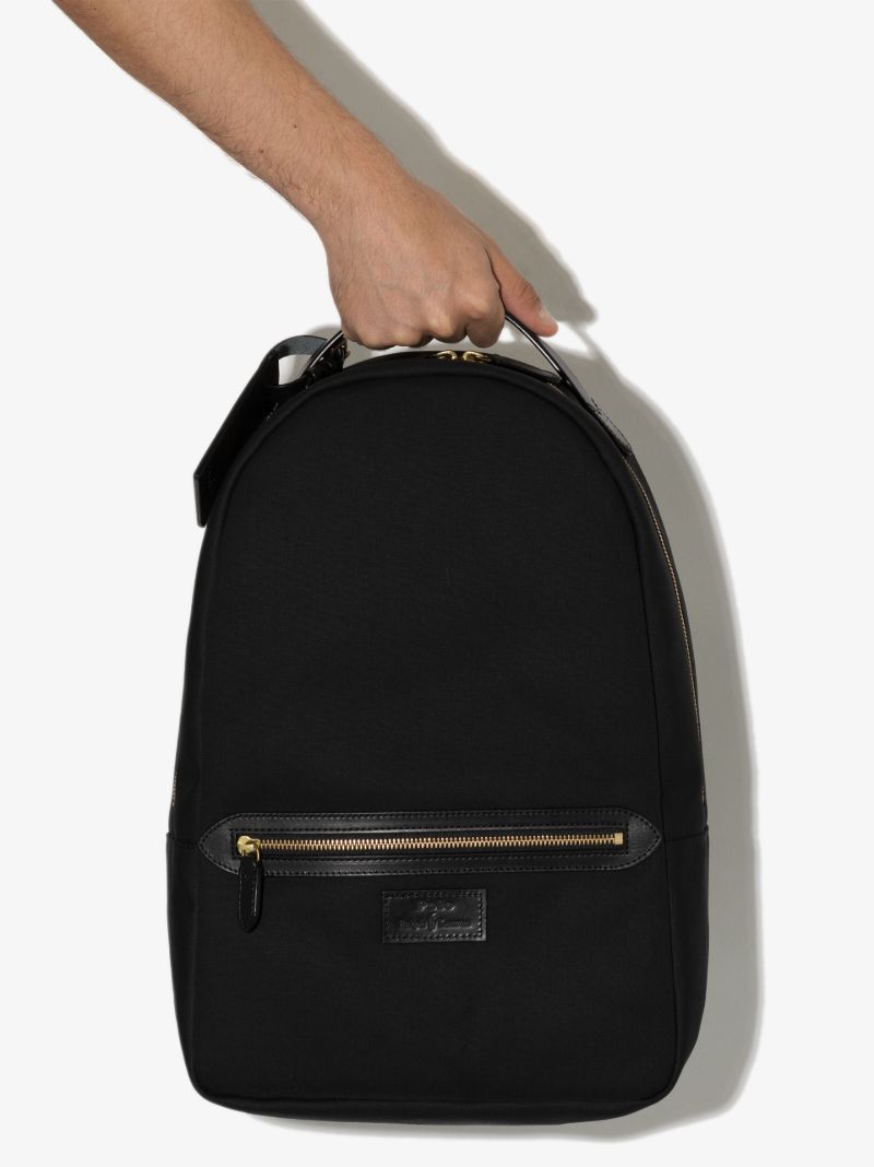 Black Logo Canvas Backpack