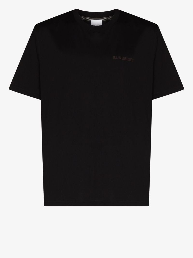 Black Logo Print Cotton T-shirt