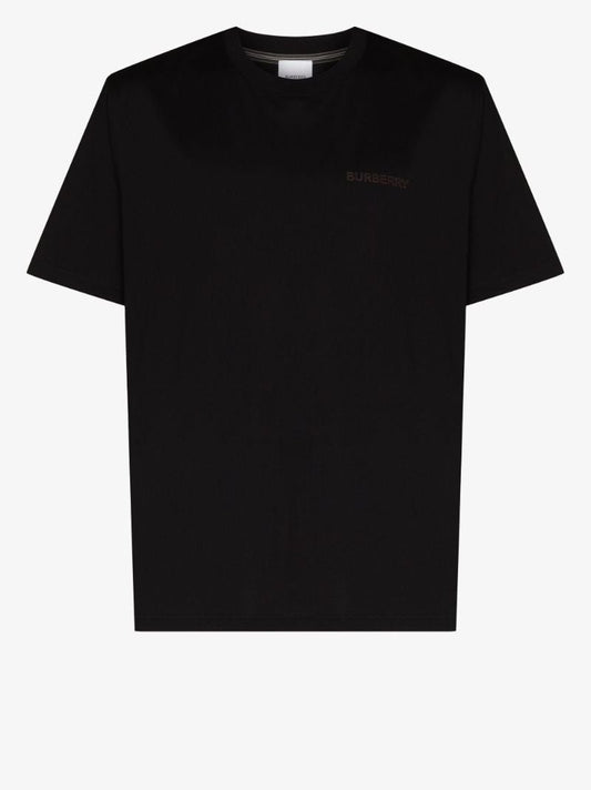 Black Logo Print Cotton T-shirt