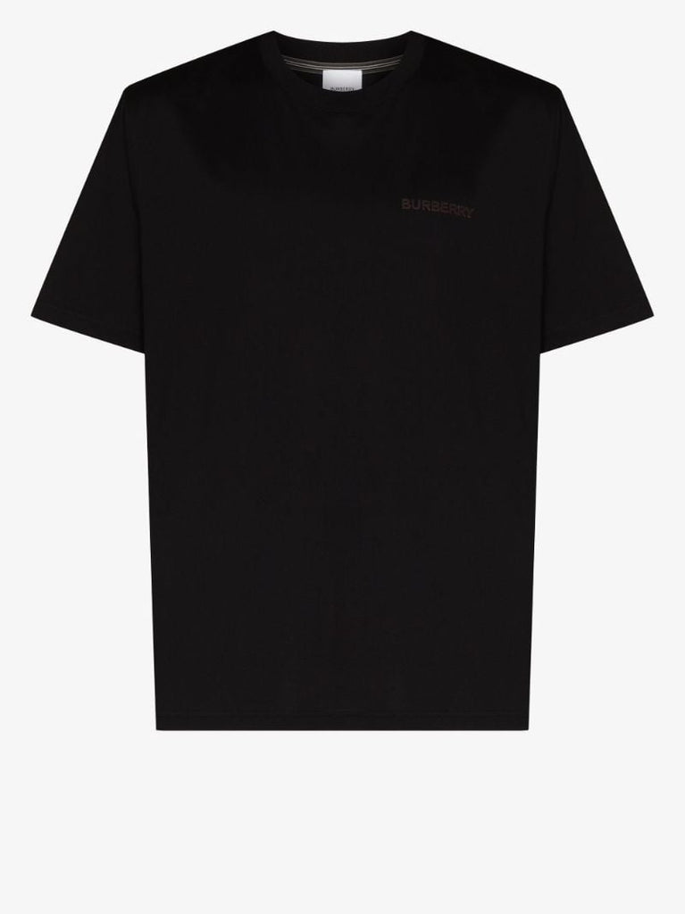 Black Logo Print Cotton T-shirt