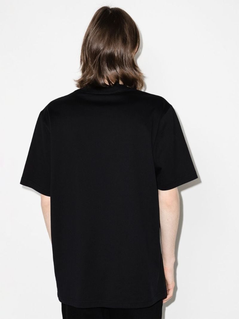 Black Logo Print Cotton T-shirt