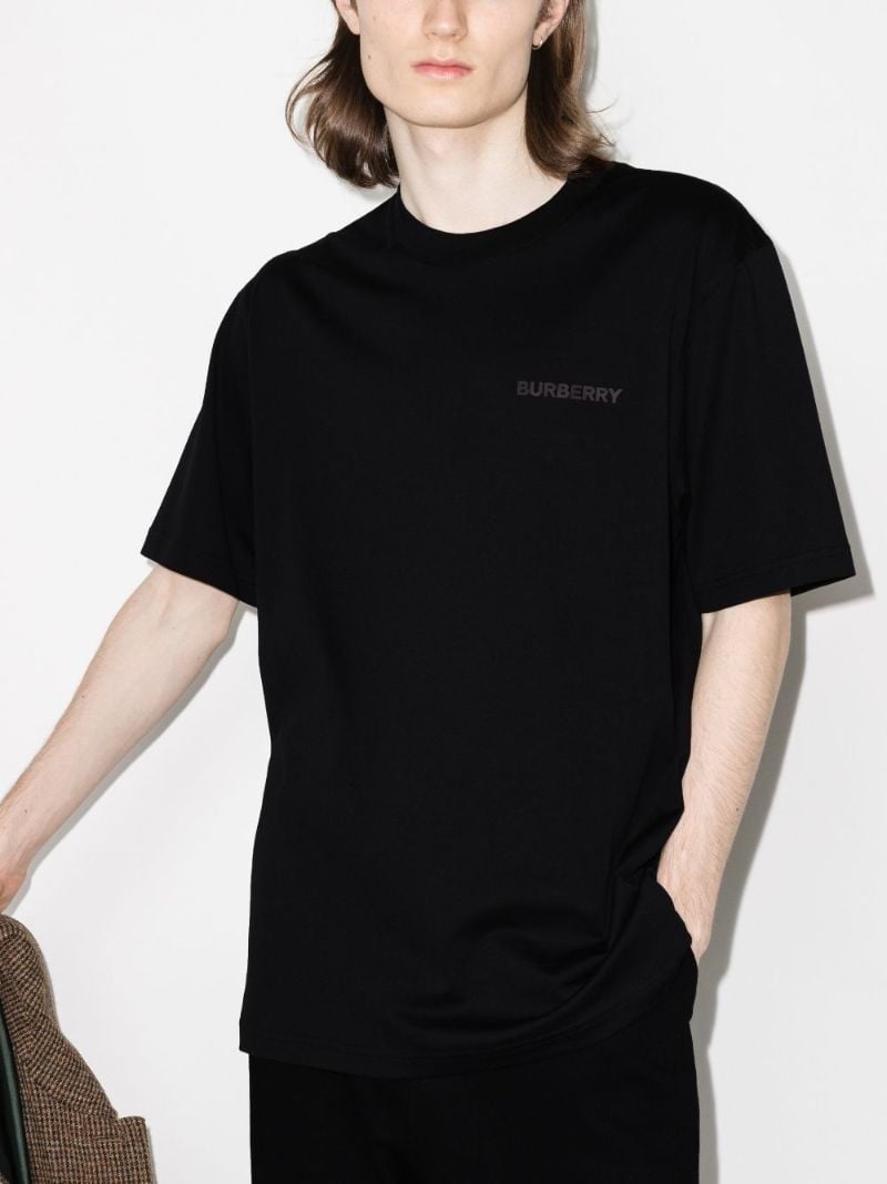 Black Logo Print Cotton T-shirt