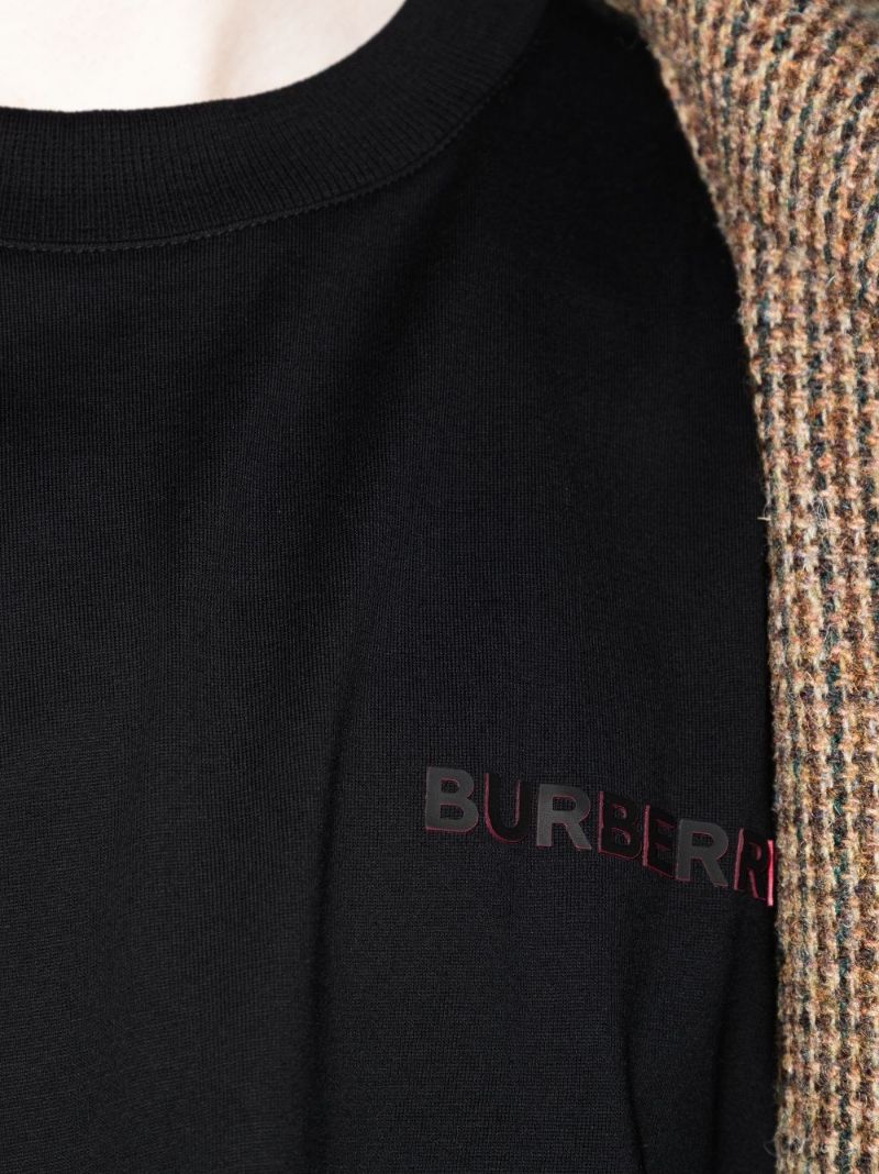 Black Logo Print Cotton T-shirt