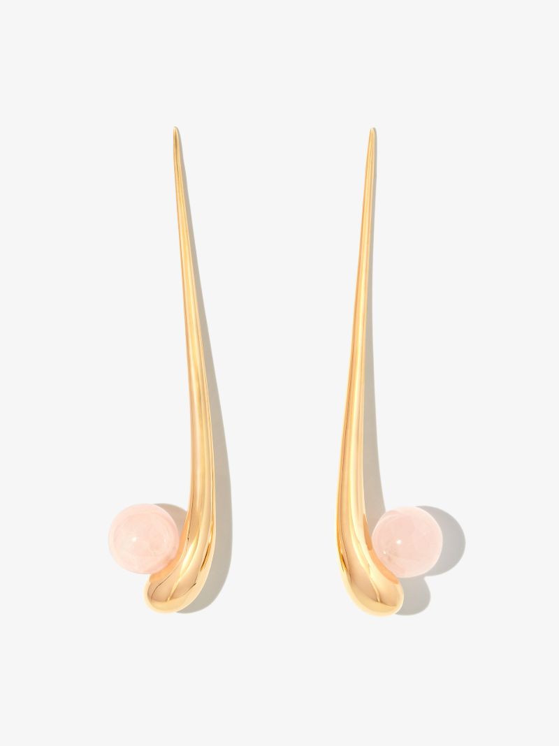 Gold Vermeil Adisa Quartz Drop Earrings