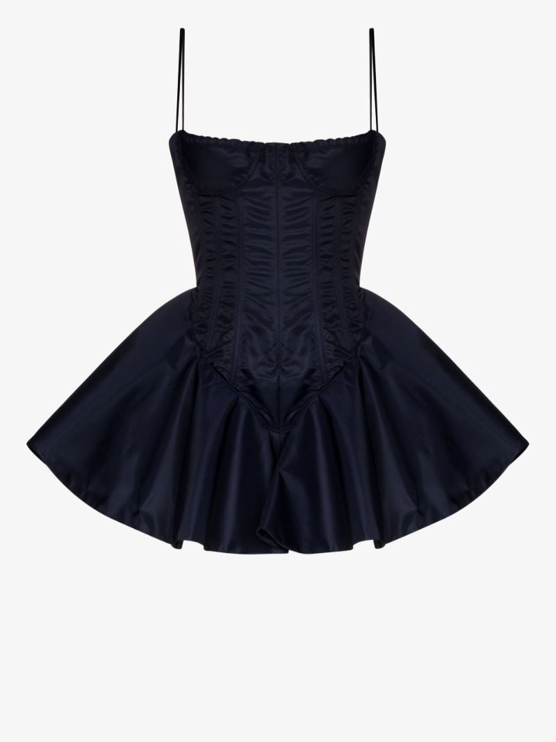 Peplum Flared Mini Dress