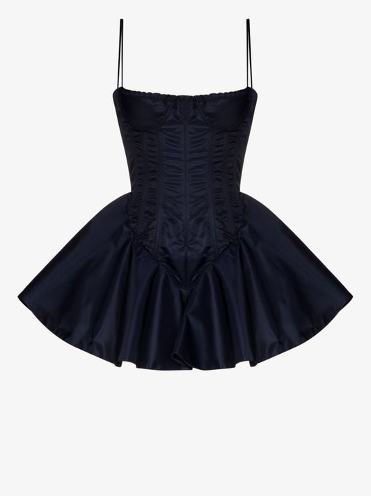 Peplum Flared Mini Dress
