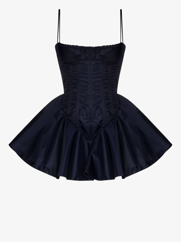 Peplum Flared Mini Dress
