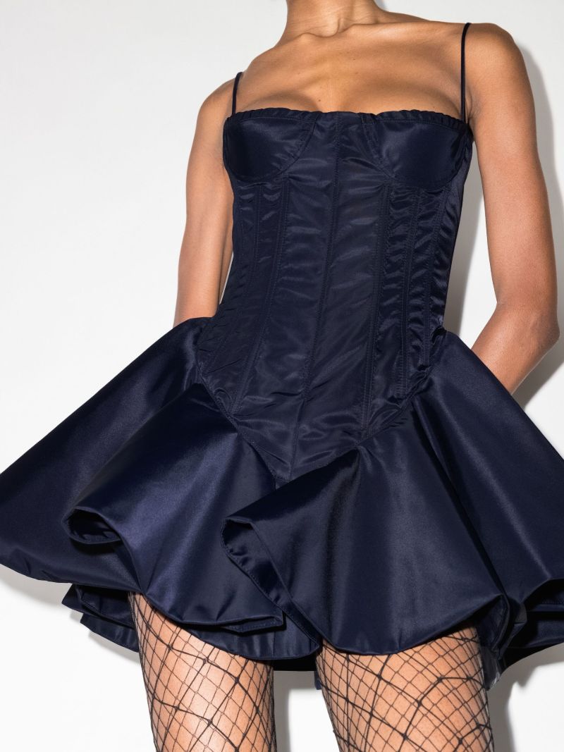 Peplum Flared Mini Dress