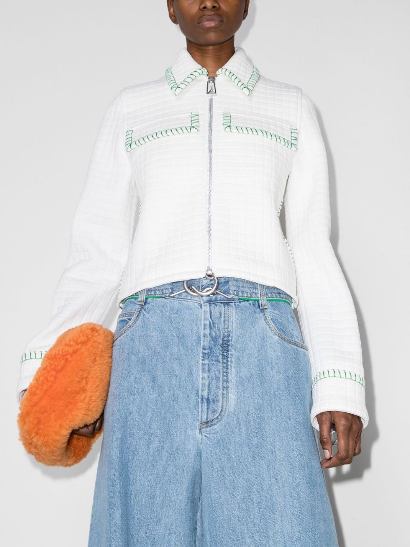 Topstitched MatelassÃ_x0083_Â© Jacket