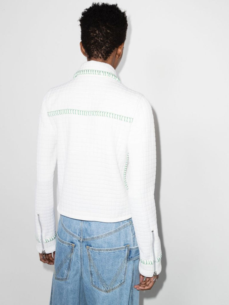 Topstitched MatelassÃ_x0083_Â© Jacket