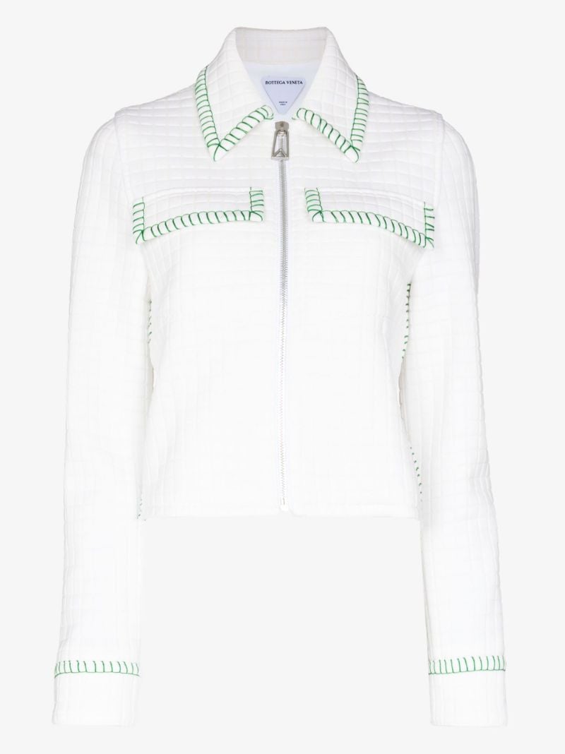 Topstitched MatelassÃ_x0083_Â© Jacket