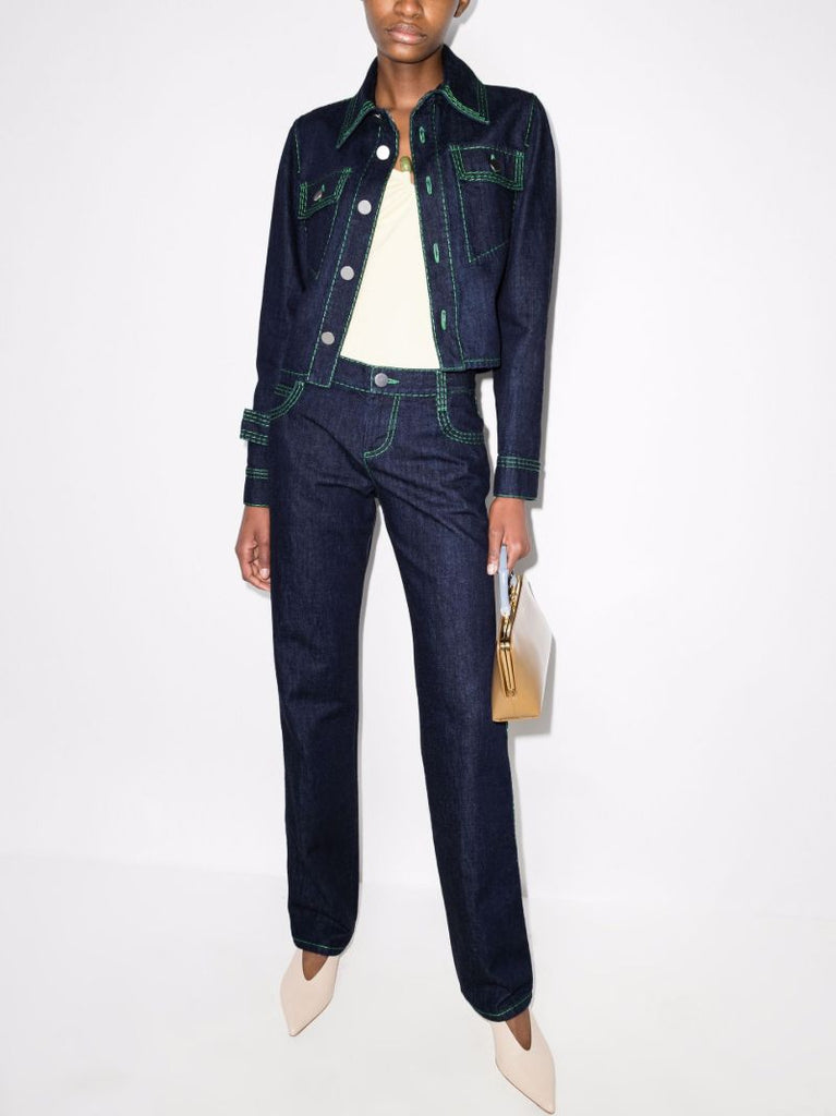 Contrast Stitch Denim Shirt