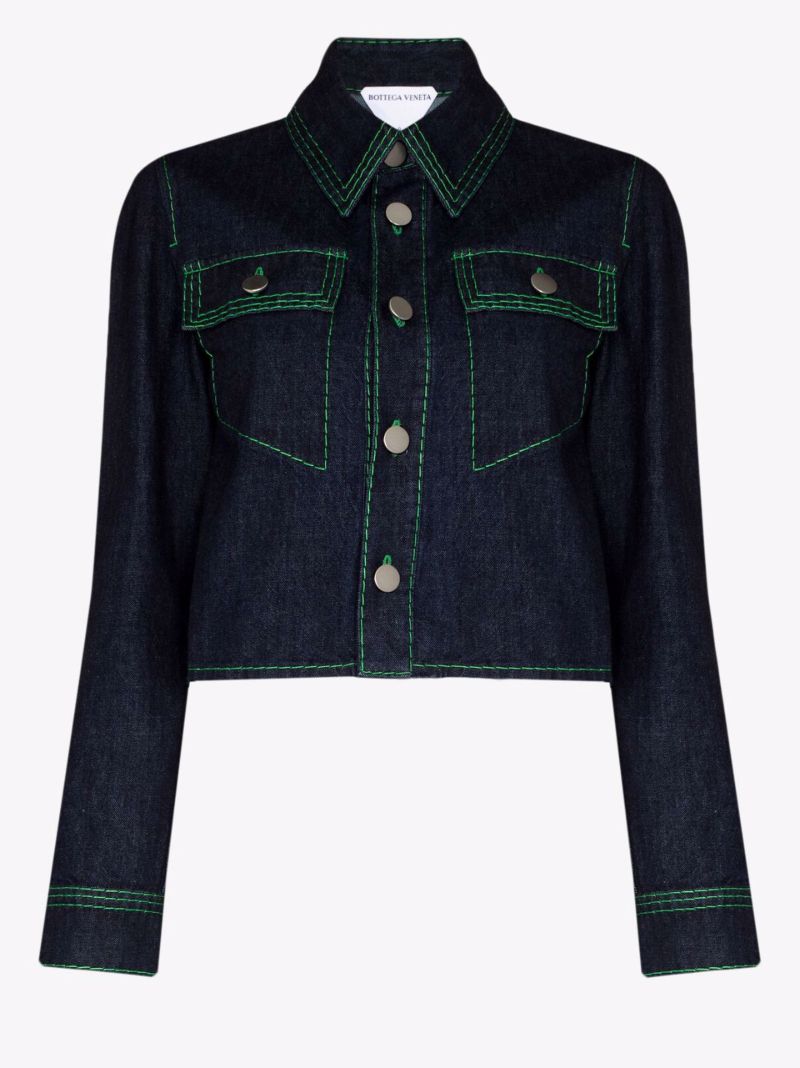 Contrast Stitch Denim Shirt