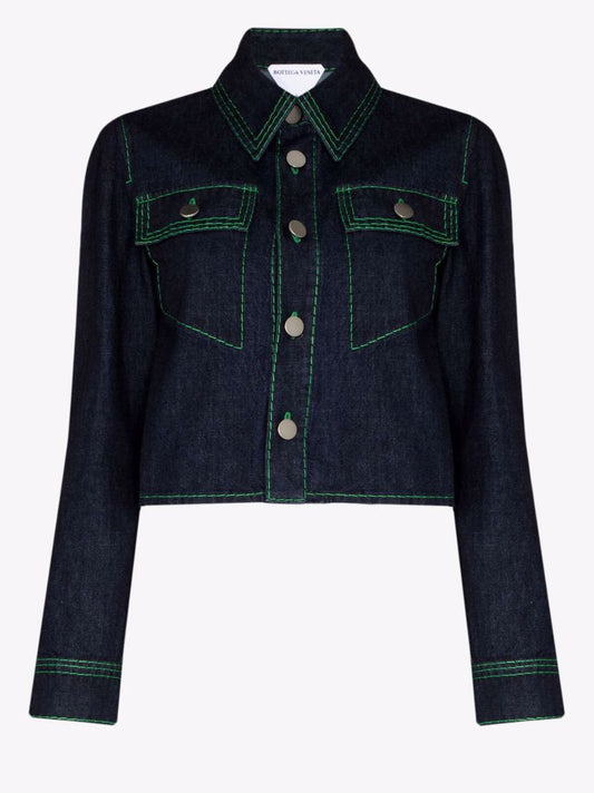 Contrast Stitch Denim Shirt