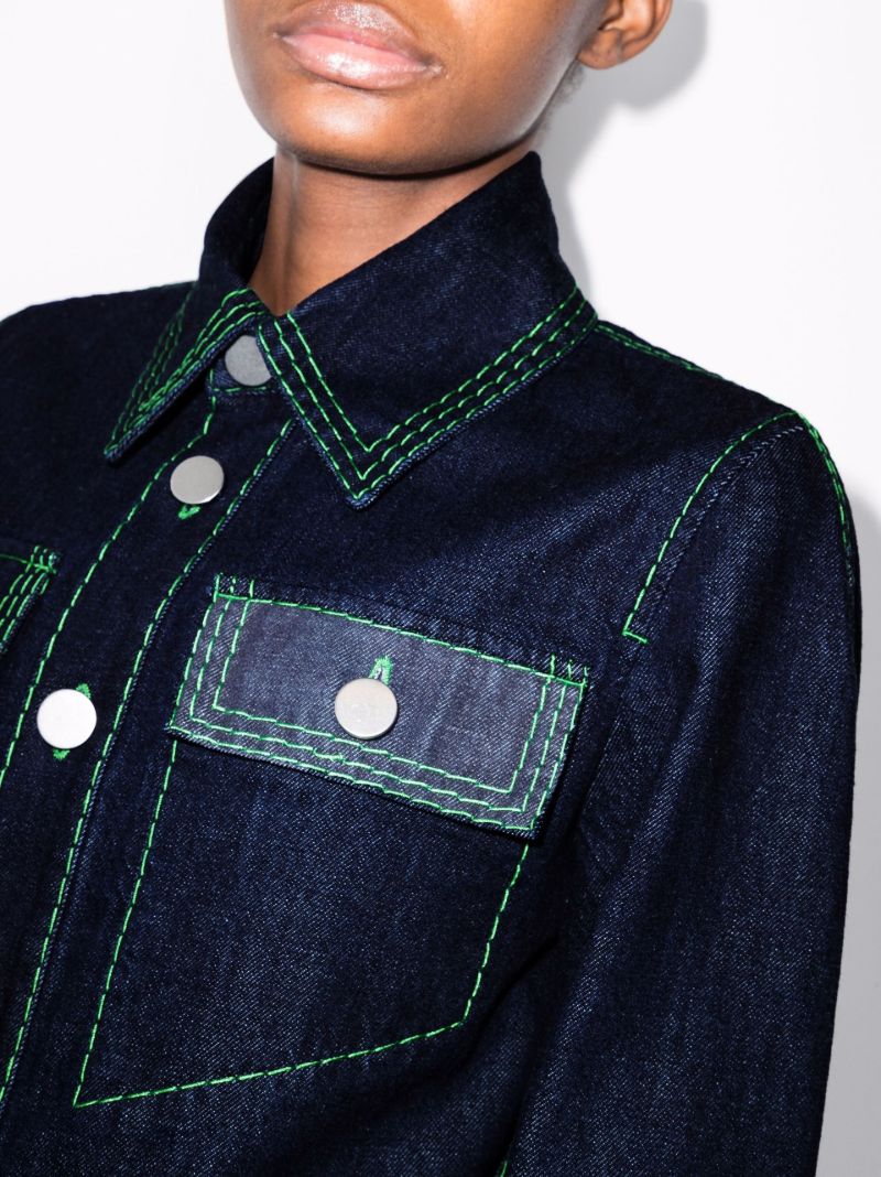 Contrast Stitch Denim Shirt