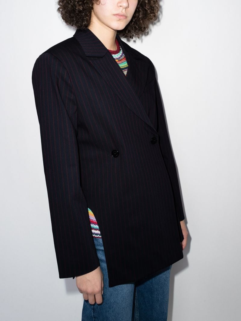 Double-breasted Pinstripe Blazer