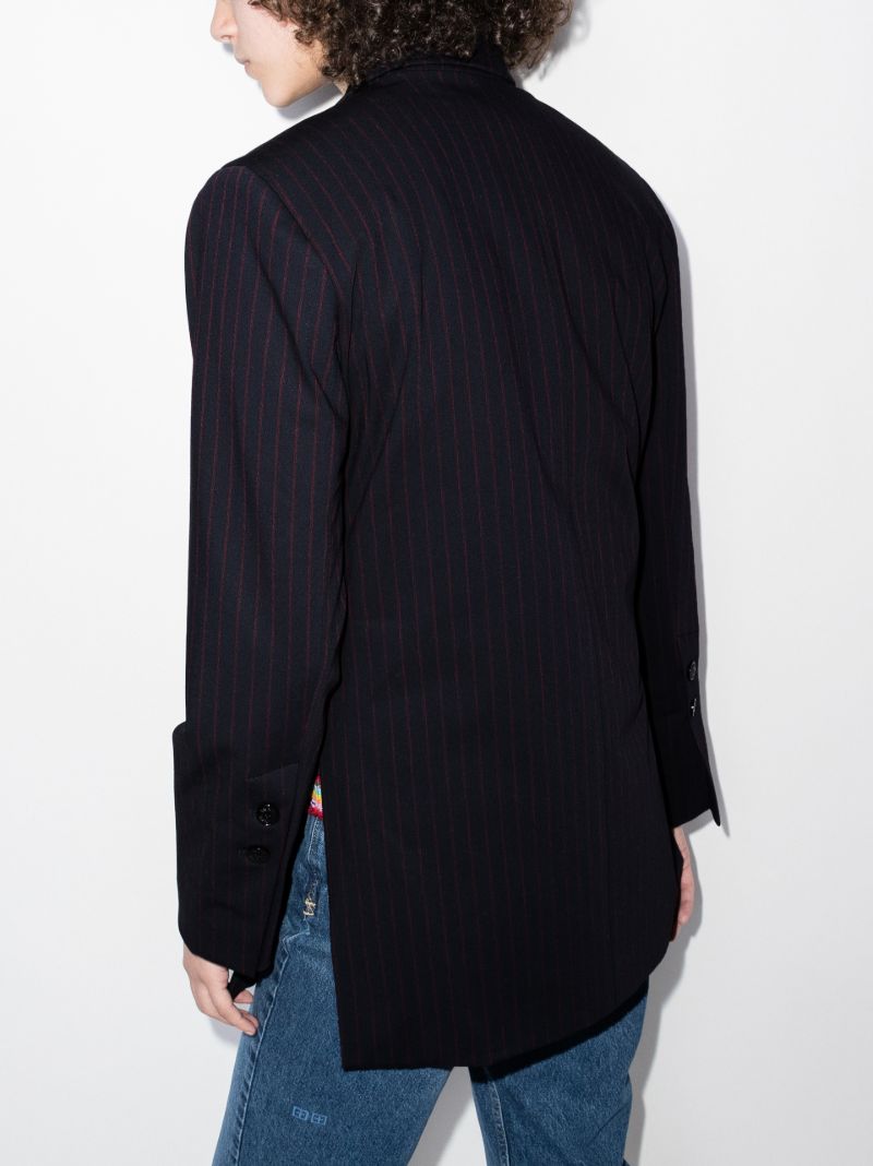Double-breasted Pinstripe Blazer