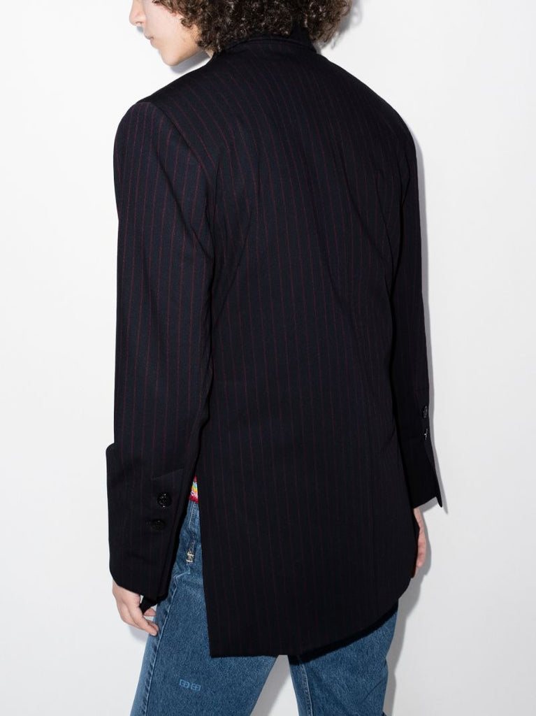 Double-breasted Pinstripe Blazer