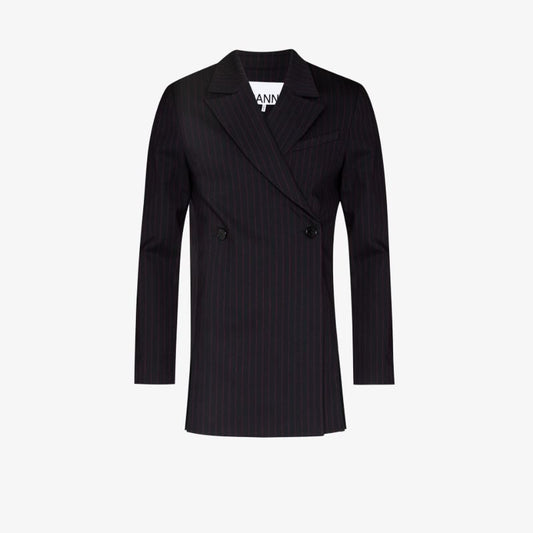 Double-breasted Pinstripe Blazer