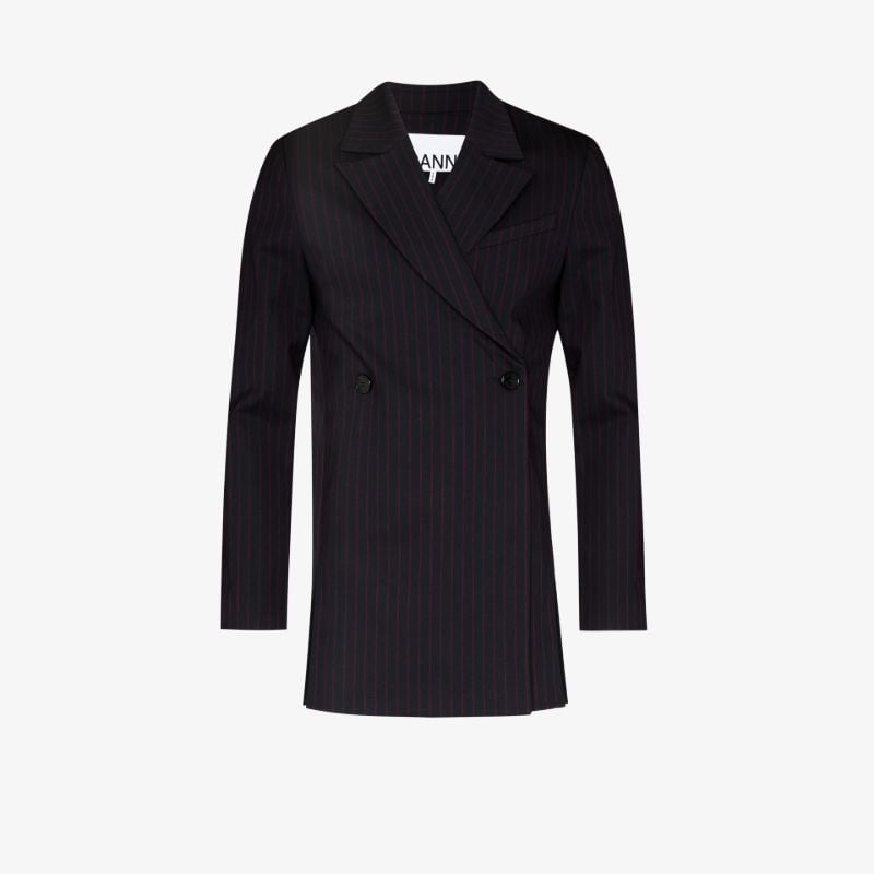 Double-breasted Pinstripe Blazer