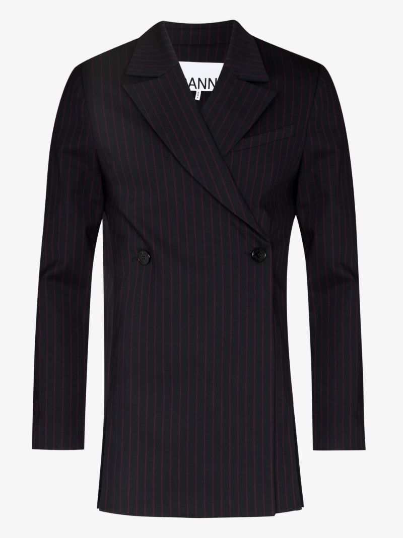 Double-breasted Pinstripe Blazer
