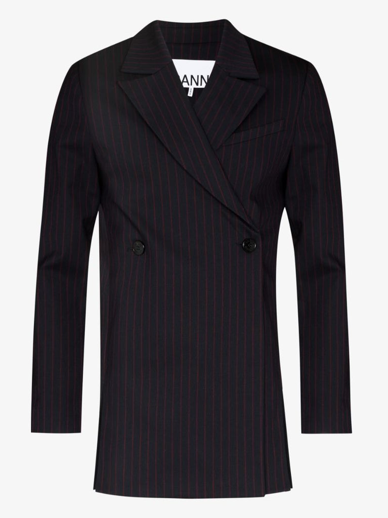 Double-breasted Pinstripe Blazer