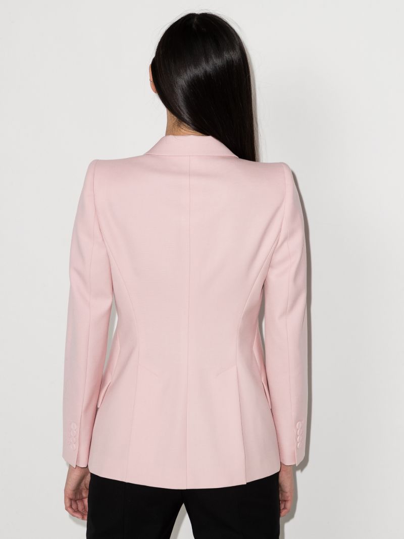 Padded Shoulder Wool Blazer