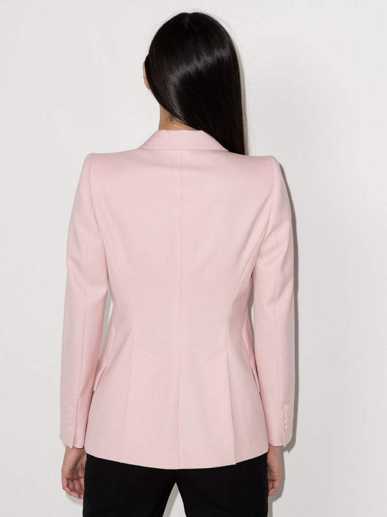 Padded Shoulder Wool Blazer