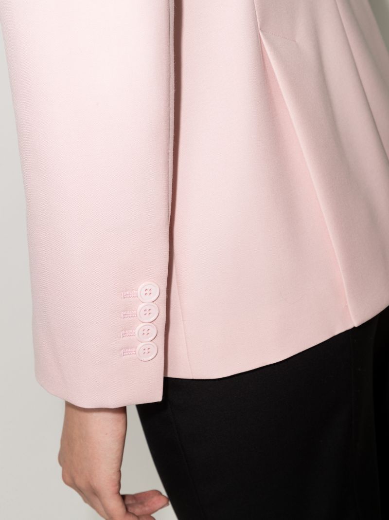 Padded Shoulder Wool Blazer