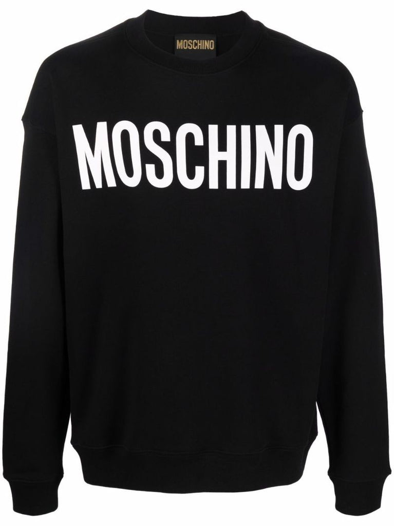 Black Logo Print Organic Cotton Sweatshirt