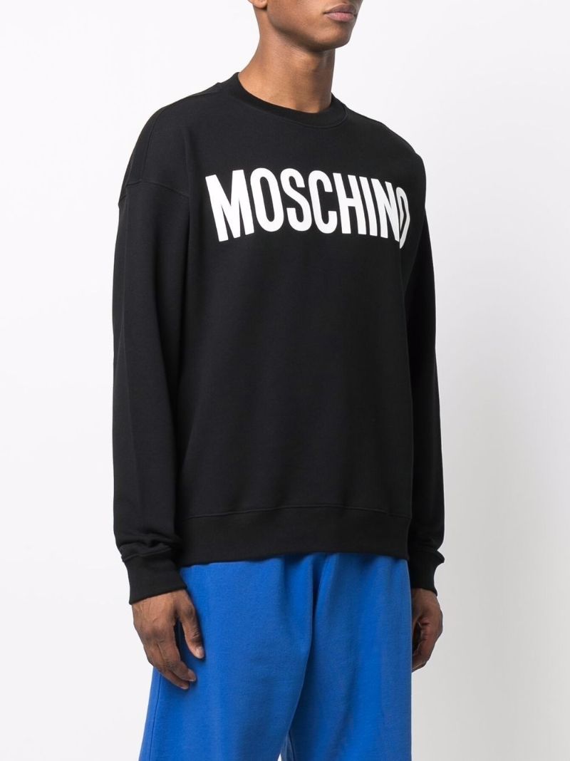 Black Logo Print Organic Cotton Sweatshirt