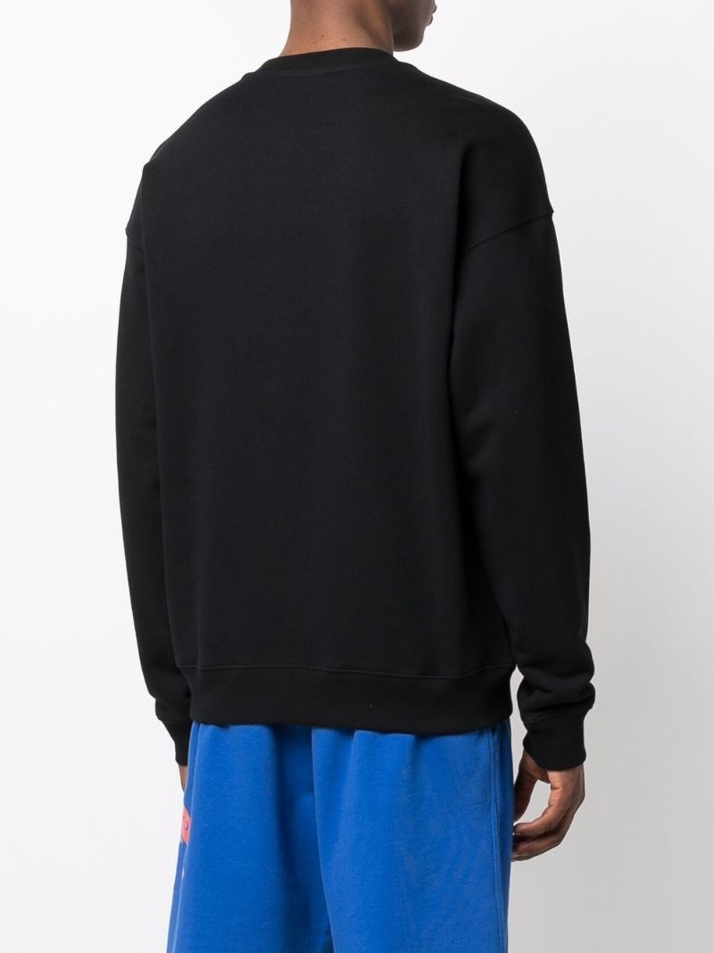 Black Logo Print Organic Cotton Sweatshirt